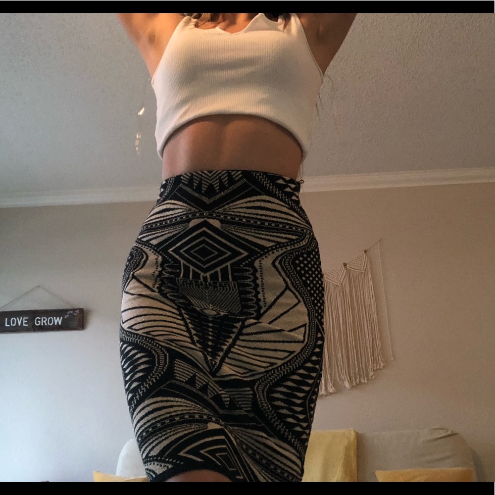 Windsor tribal print midi skirt